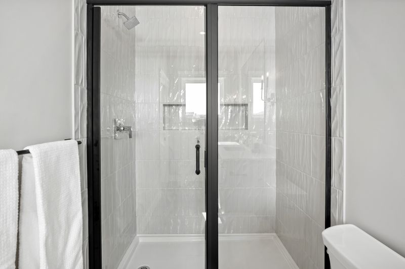 Installed Shower with Glass Doors